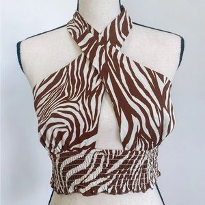 Lelis Zebra crop top